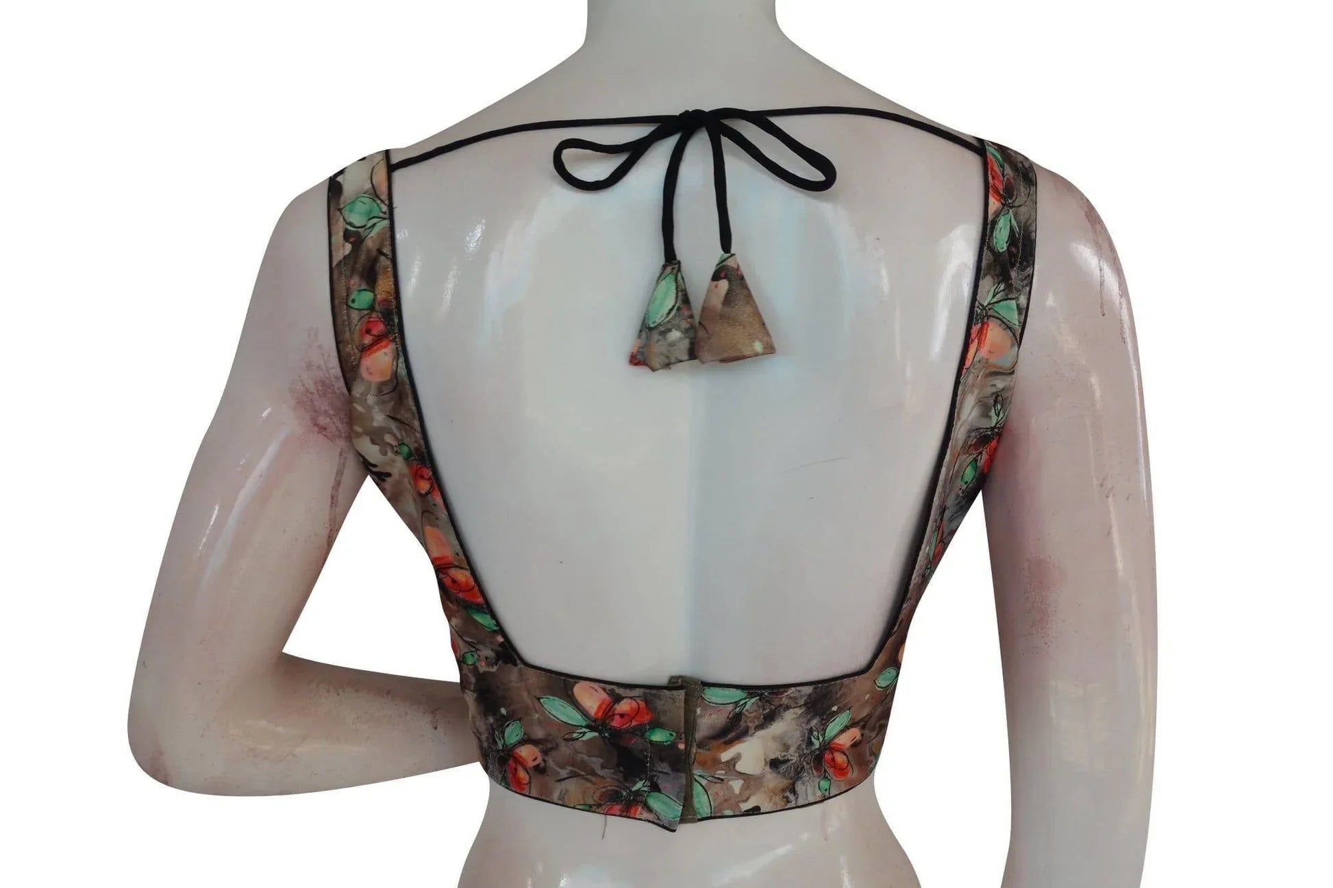 Satin Silk Designer Readymade Saree Blouse - D3blouses