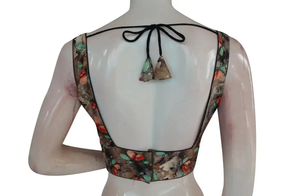 Satin Silk Designer Readymade Saree Blouse - D3blouses