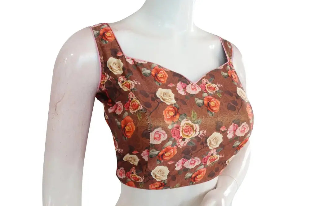 Satin Silk Designer Readymade Saree Blouse - D3blouses