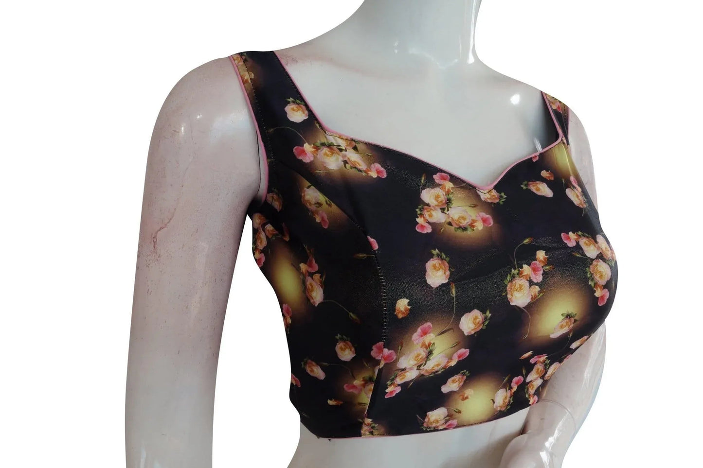 Satin Silk Designer Readymade Saree Blouse - D3blouses