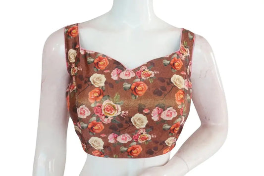 Satin Silk Designer Readymade Saree Blouse - D3blouses