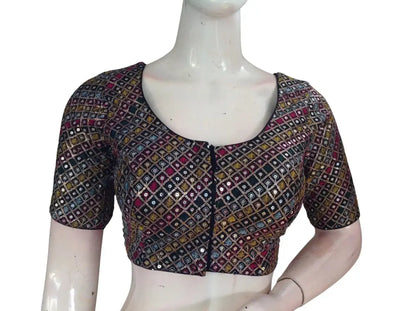 Sequin Designer Saree Blouse – Ready-to-Wear Party & Wedding Choli - D3blouses