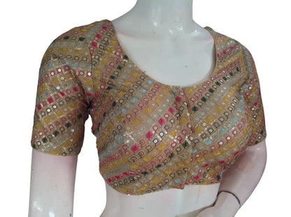 Sequin Designer Saree Blouse – Ready-to-Wear Party & Wedding Choli - D3blouses