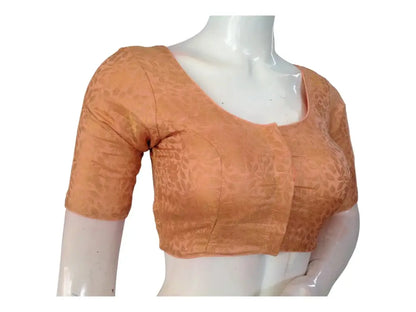 Shop Gold Brocade Blouses Online, Elegant Indian Silk Saree Readymade Blouses - D3blouses
