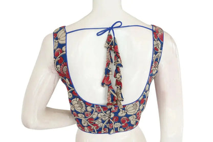 Stylish Indian Cotton Designer Readymade Blouse, Kalamkari Beauty with Delightful Tassels - D3blouses
