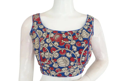 Stylish Indian Cotton Designer Readymade Blouse, Kalamkari Beauty with Delightful Tassels - D3blouses