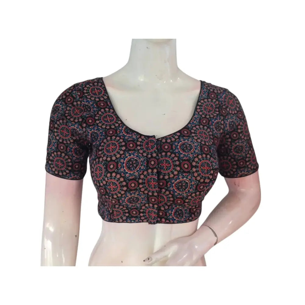 Summer Nights: Black Color Cotton Readymade Saree Blouses - D3blouses