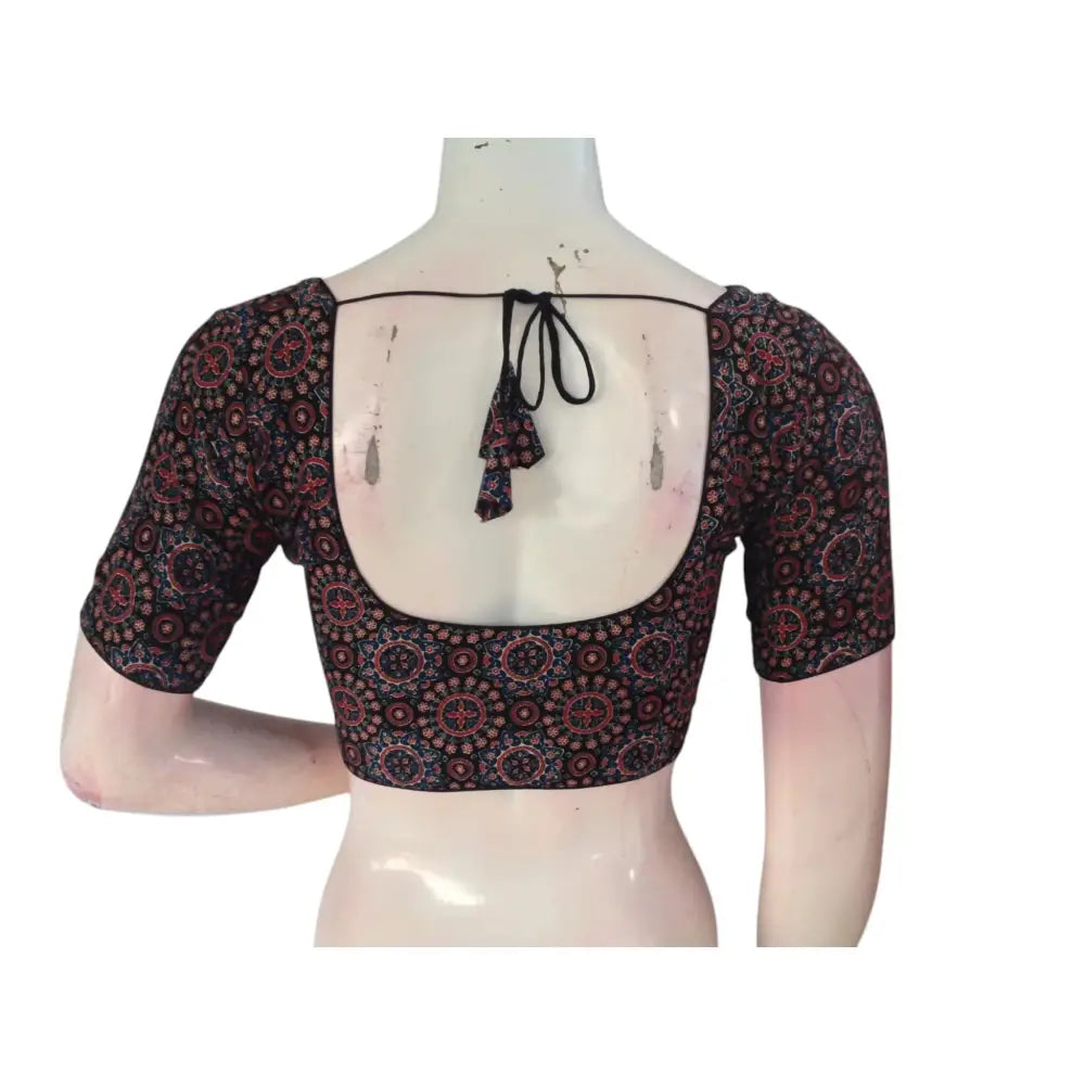 Summer Nights: Black Color Cotton Readymade Saree Blouses - D3blouses