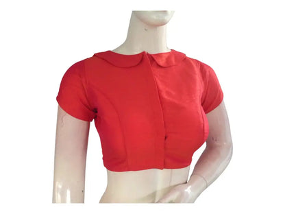 Sunshine Chic, Peachy Keen Peter Pan Saree Blouse - D3blouses