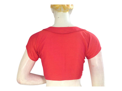 Sunshine Chic, Peachy Keen Peter Pan Saree Blouse - D3blouses