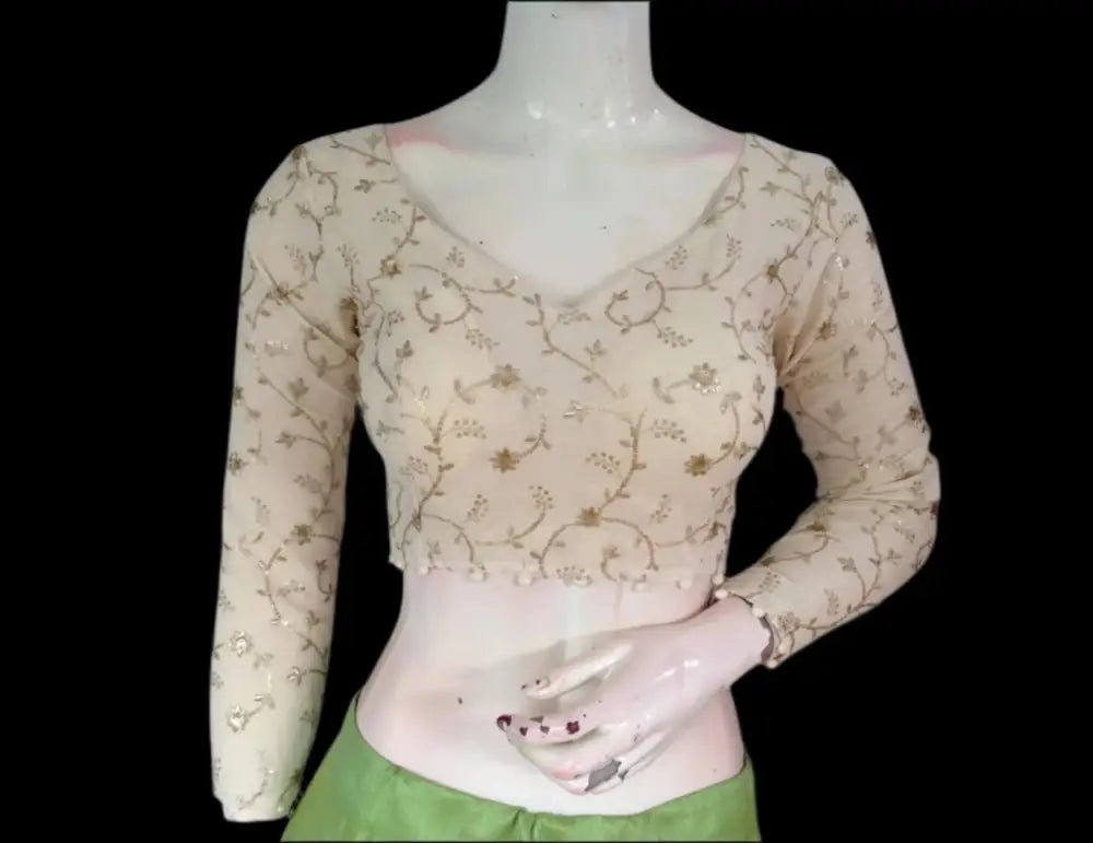 Timeless Elegance: Khadi Cotton Designer Readymade Saree Blouses - D3blouses