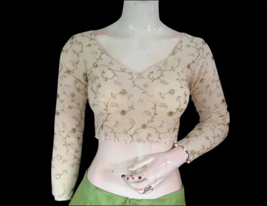 Timeless Elegance: Khadi Cotton Designer Readymade Saree Blouses - D3blouses