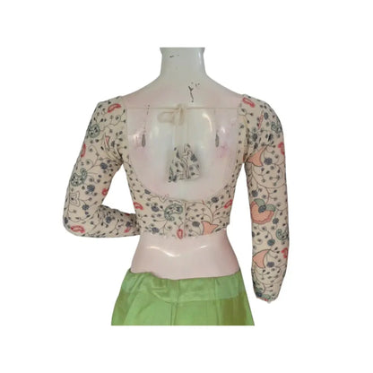 Timeless Khadi: Classic Elegance, Designer Partywear Readymade Saree Blouse - D3blouses