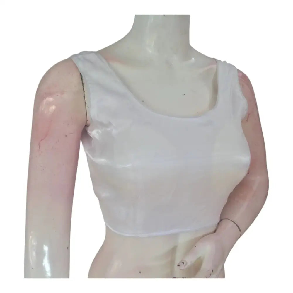 Versatile Off-White Tissue Silk Readymade Blouse | Matches Any Saree - D3blouses