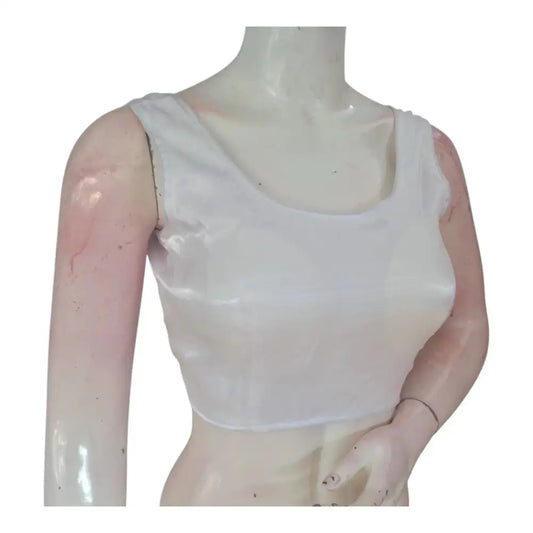 Versatile Off-White Tissue Silk Readymade Blouse | Matches Any Saree - D3blouses