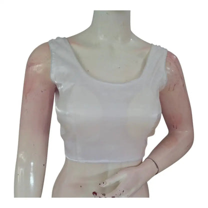 Versatile Off-White Tissue Silk Readymade Blouse | Matches Any Saree - D3blouses