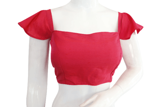 Pink Color Designer Cap Sleeves Readymade saree blouse, Indian Silk saree Readymade blouse - D3blouses
