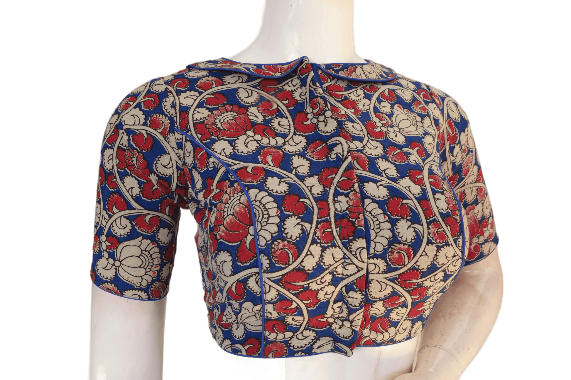 Kalamkari cotton Designer Readymade Saree Blouse - D3blouses