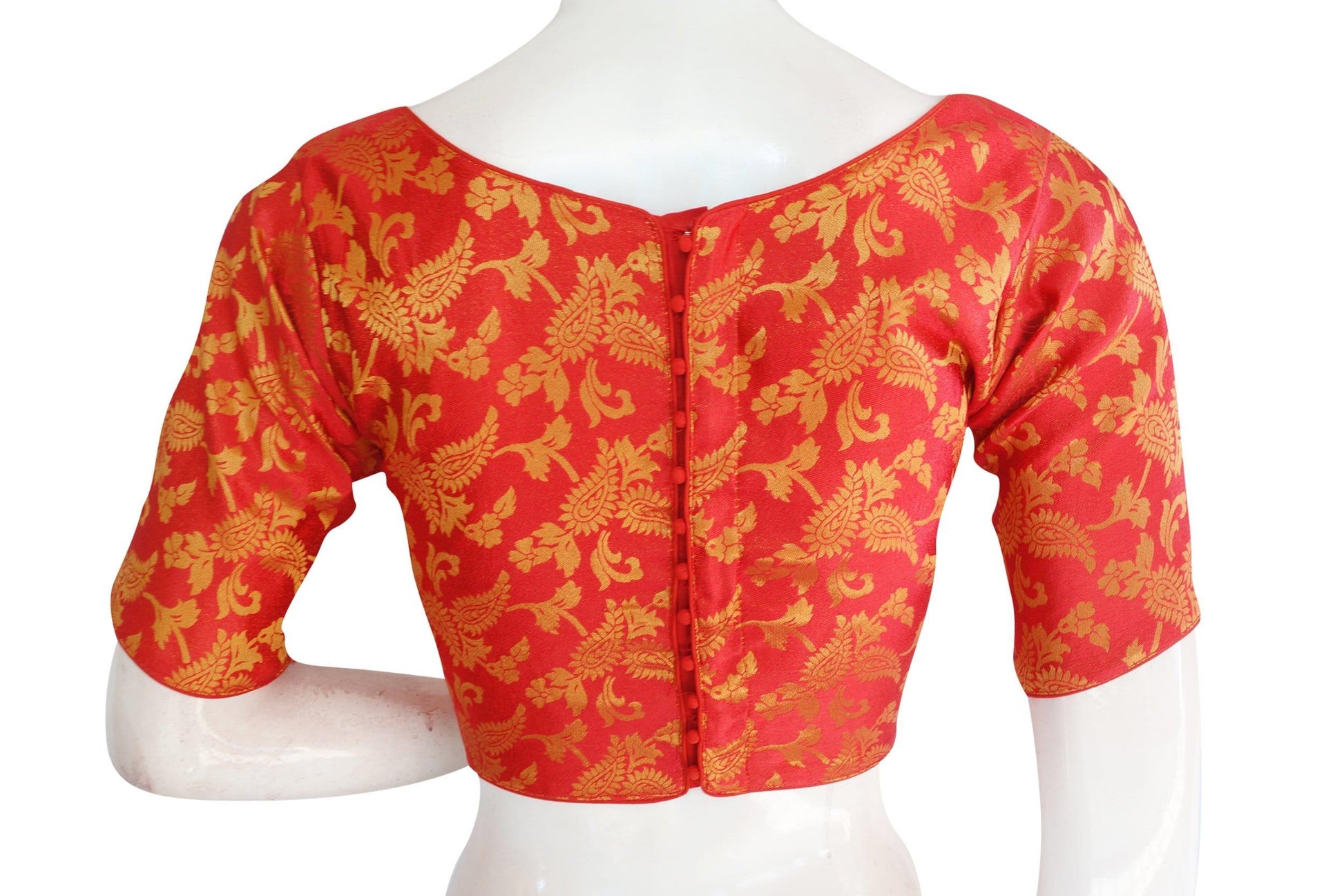 color brocade silk boat neck designer readymade blouse