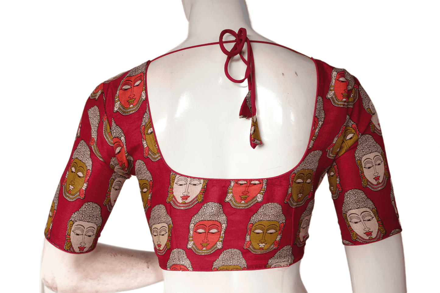 Magenta Color Printed silk Readymade saree blouse - D3blouses