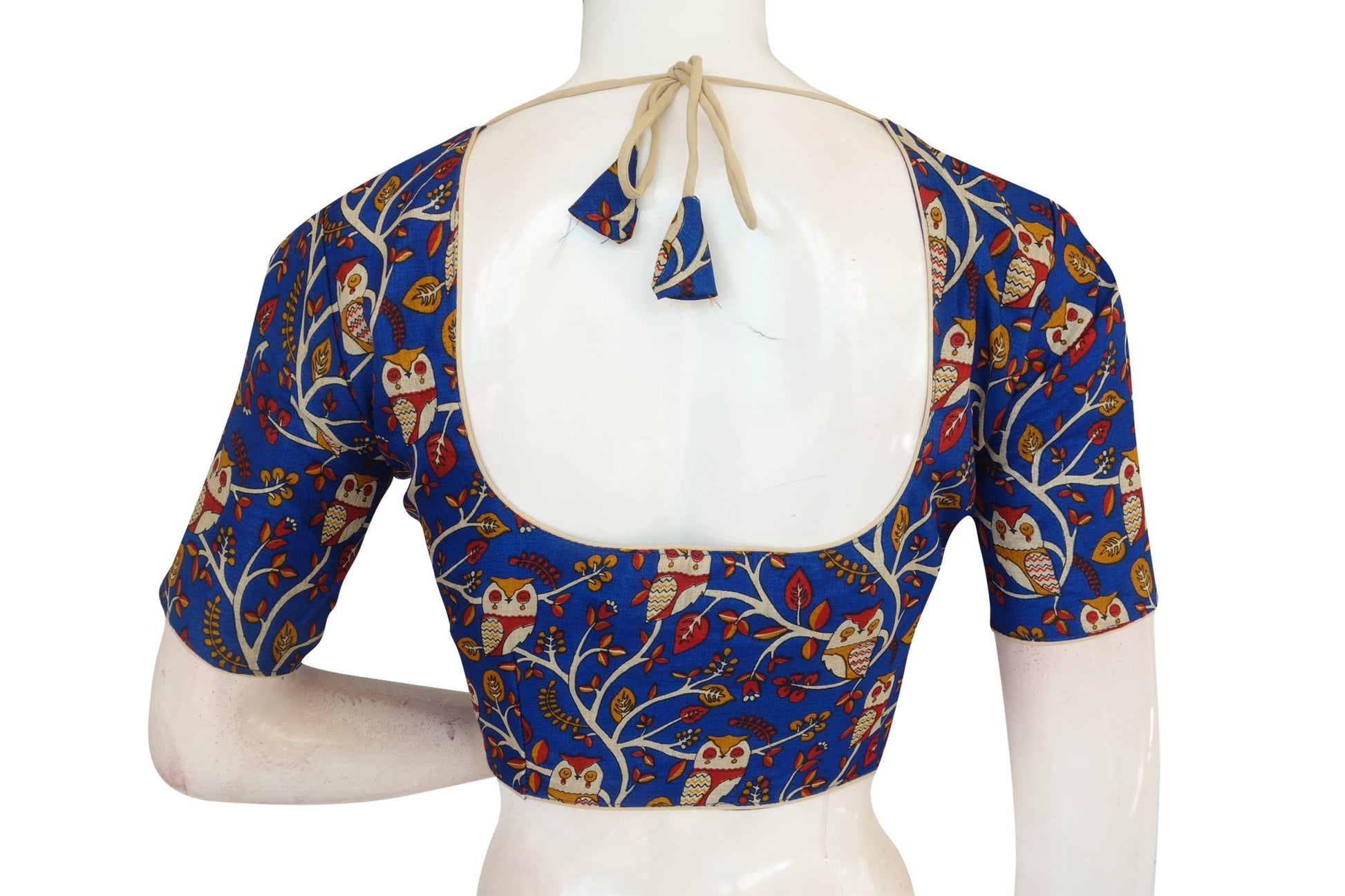 printed silk readymade saree blouse 4