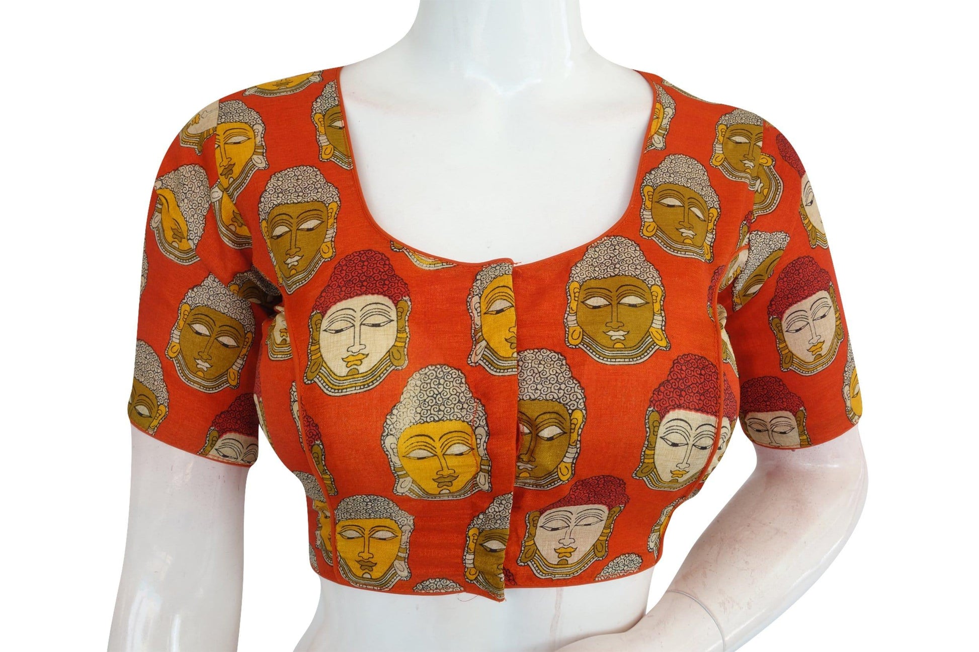 printed silk readymade saree blouse 8