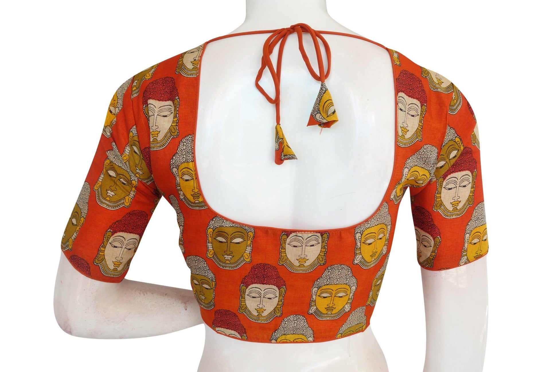 printed silk readymade saree blouse 8