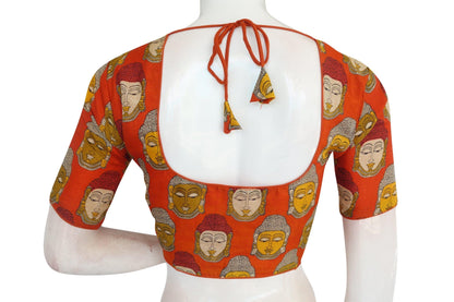 printed silk readymade saree blouse 8