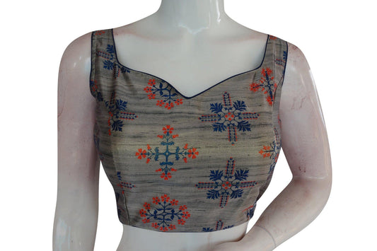 satin silk designer readymade saree blouse 2