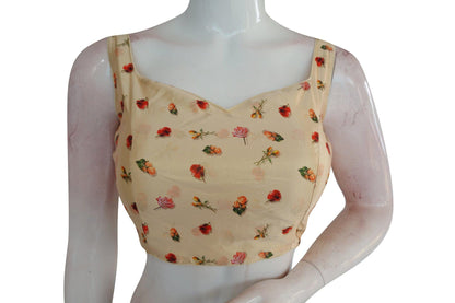satin silk designer readymade saree blouse 4