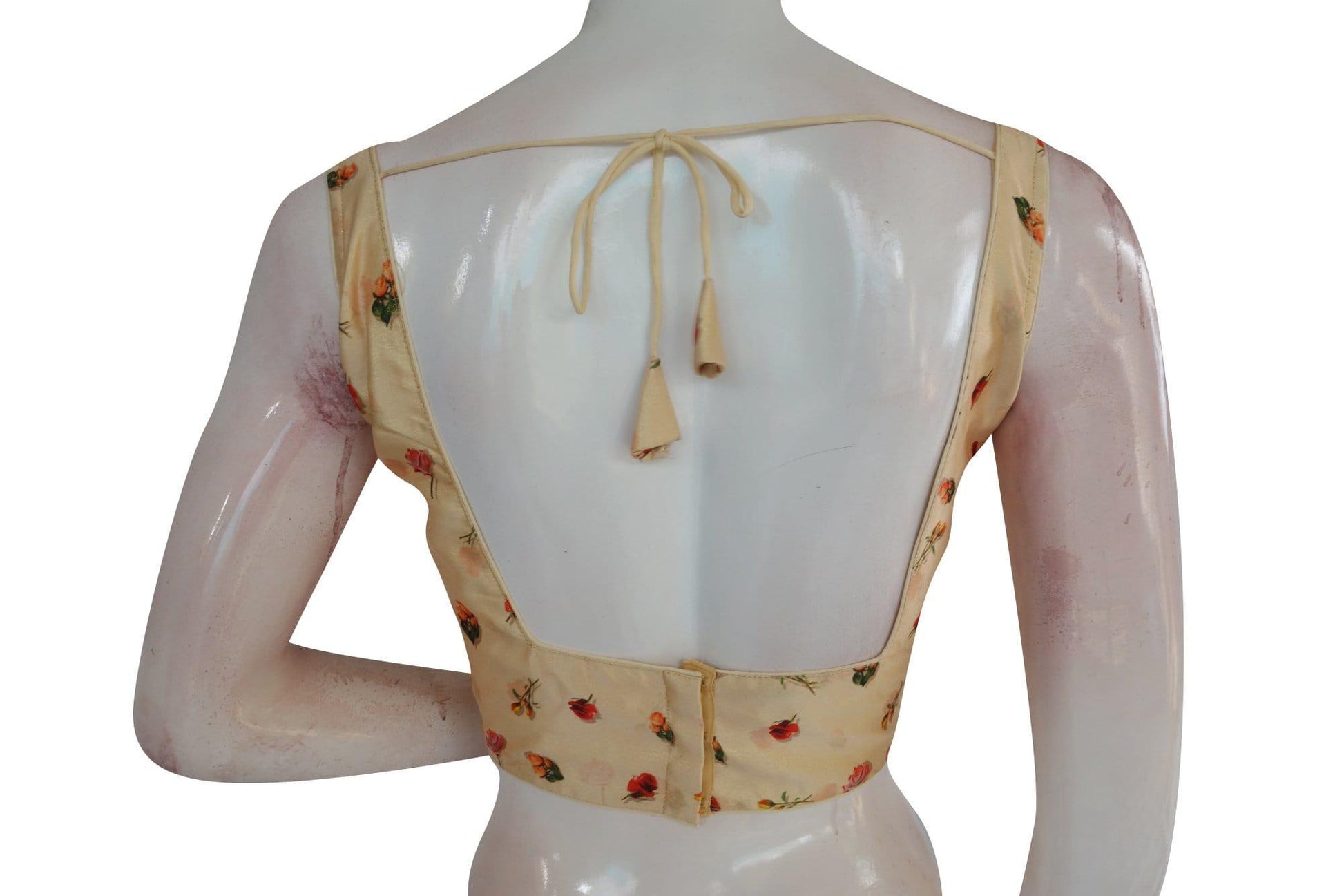 satin silk designer readymade saree blouse 4