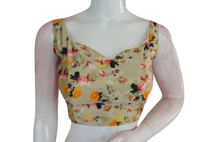 satin silk designer readymade saree blouse 8