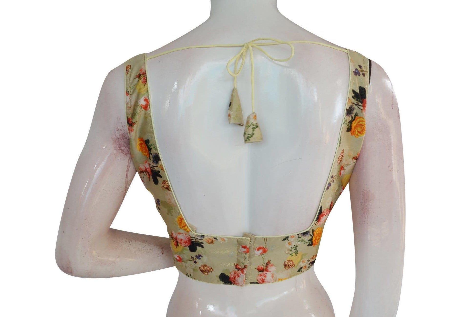 satin silk designer readymade saree blouse 8