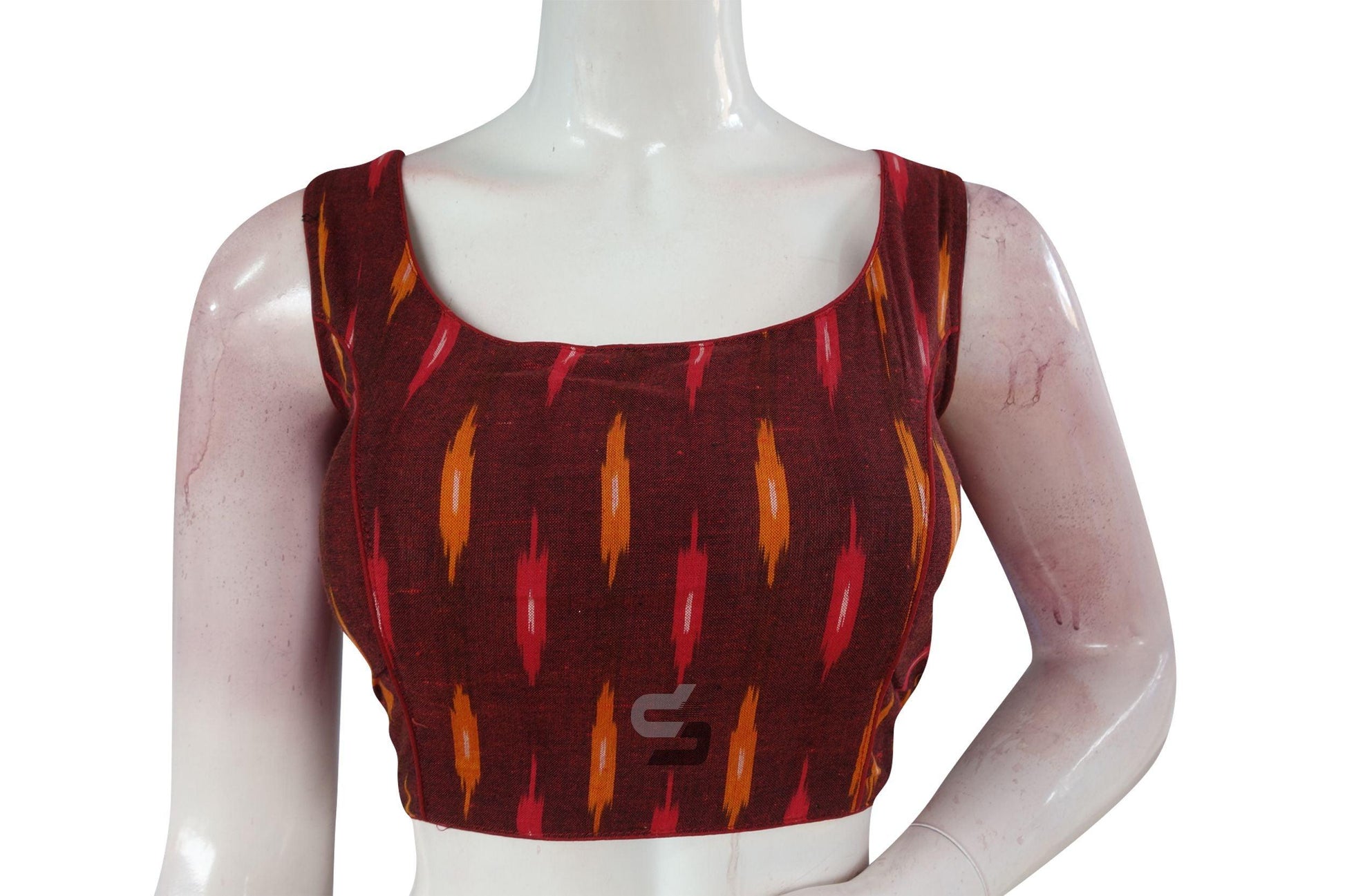 Maroon Color Ikkat Designer Readymade Saree Blouse - D3blouses