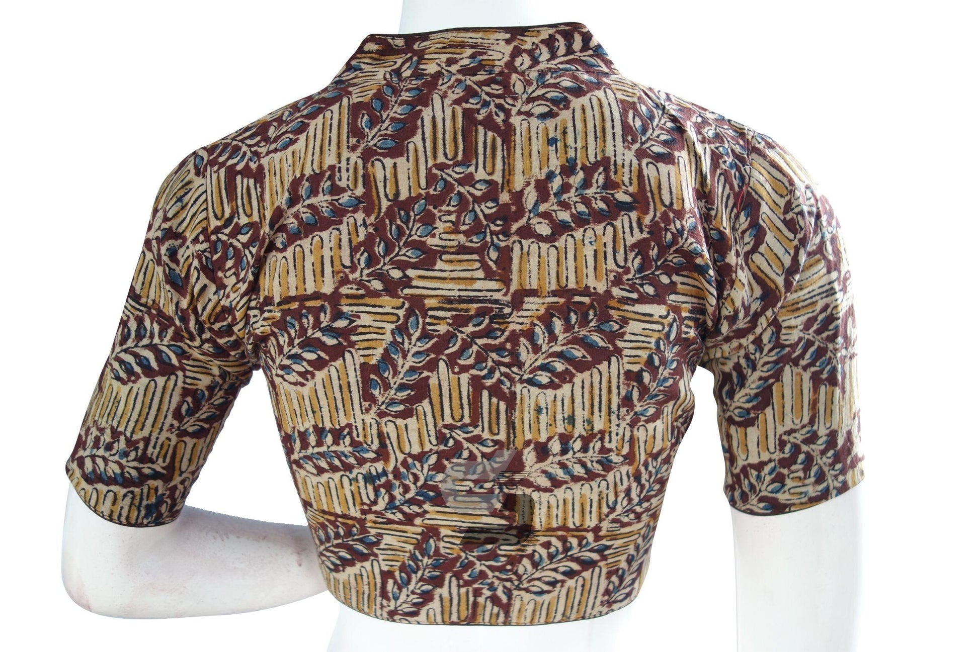 Maroon Color Kalamkari Collar Designer Readymade Blouse - D3blouses