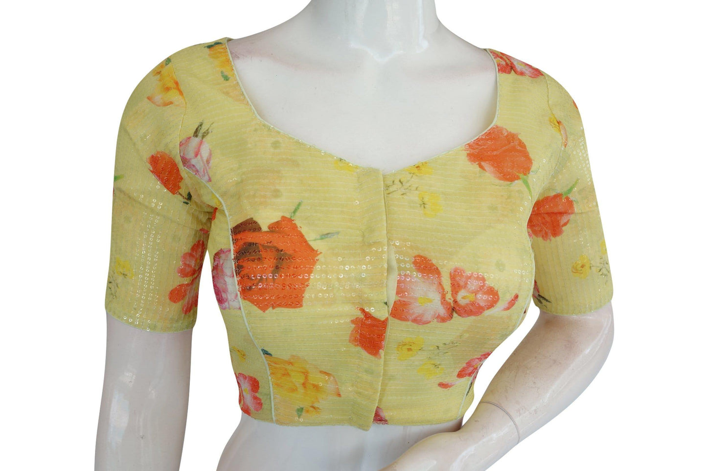 multi sequence designer readymade saree blouse 6