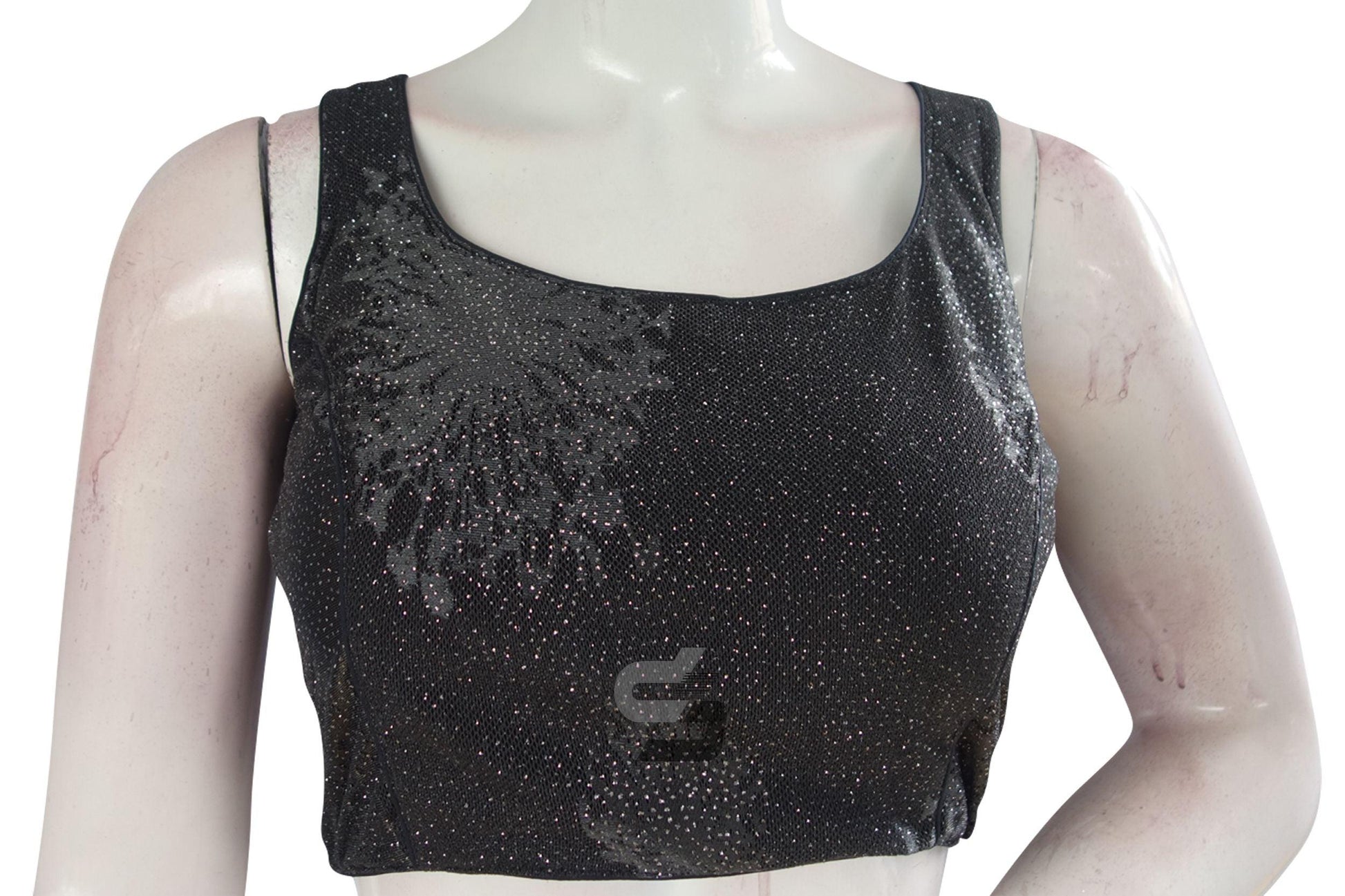 Black color Sequin Designer Readymade Blouse - D3blouses