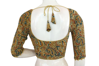 kalamkari readymade saree blouse with potli button 15