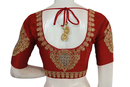 maroon color cut work designer readymade saree blouses 2
