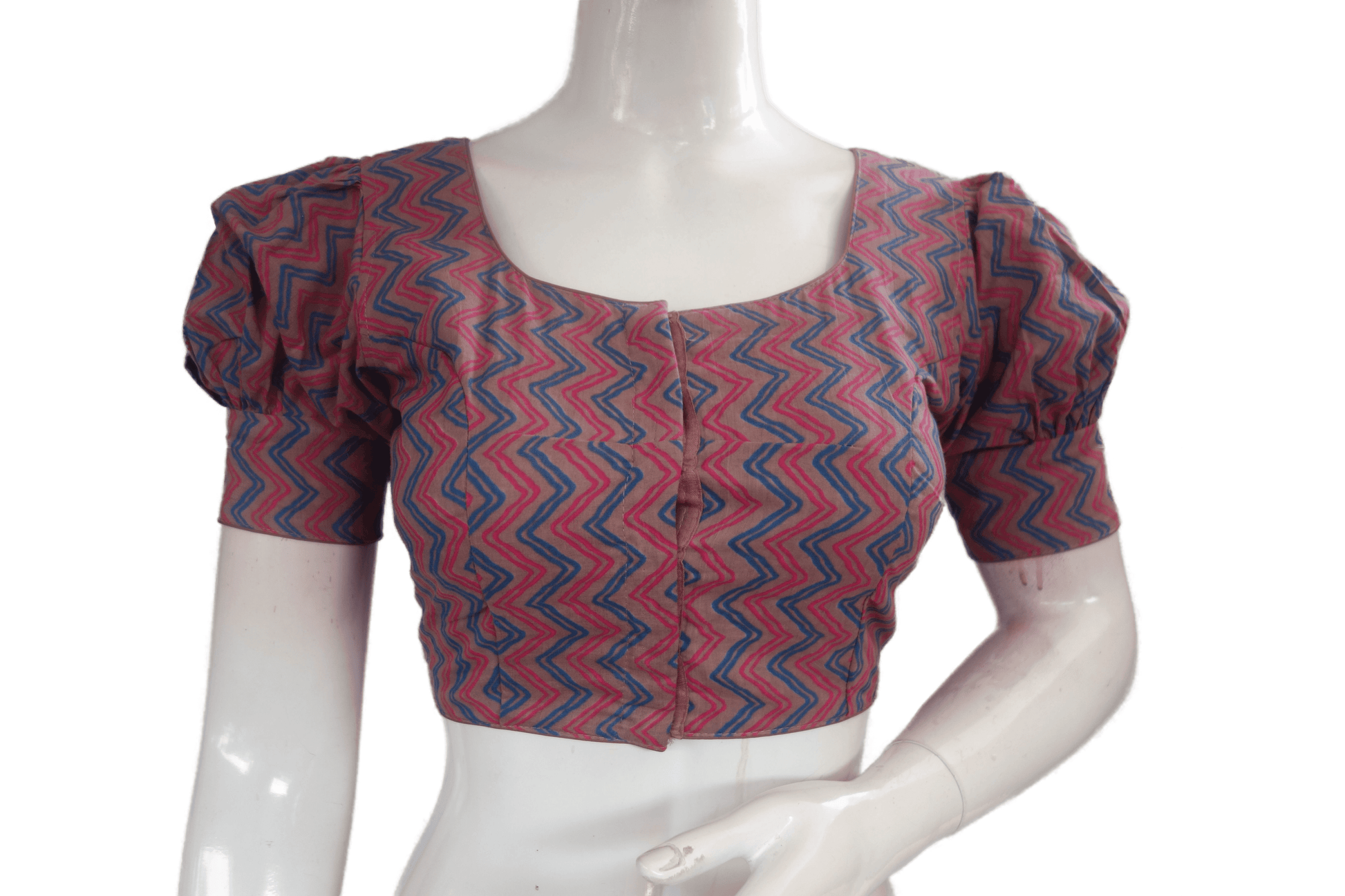 Shade of Purple Color Cotton Designer Blouse With Puff Sleeves - D3blouses