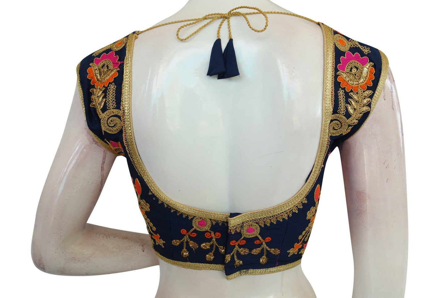 multi embroidered designer readymade blouse 3