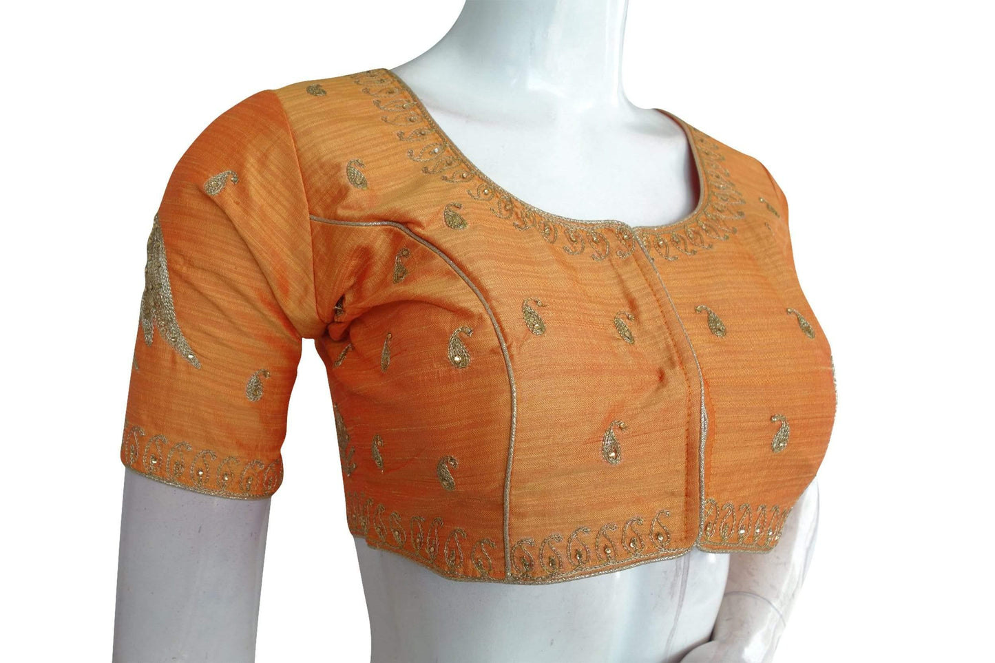 designer embroidered indian saree readymade blouses 4