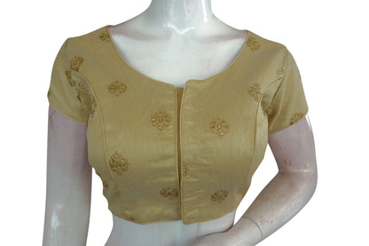 designer embroidered neck work saree readymade blouse 12