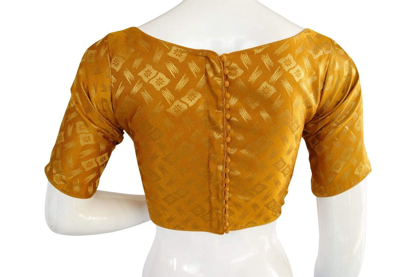 brocade silk designer boat neck ready made saree blouse with potli button indian silk saree ready made blouse 9