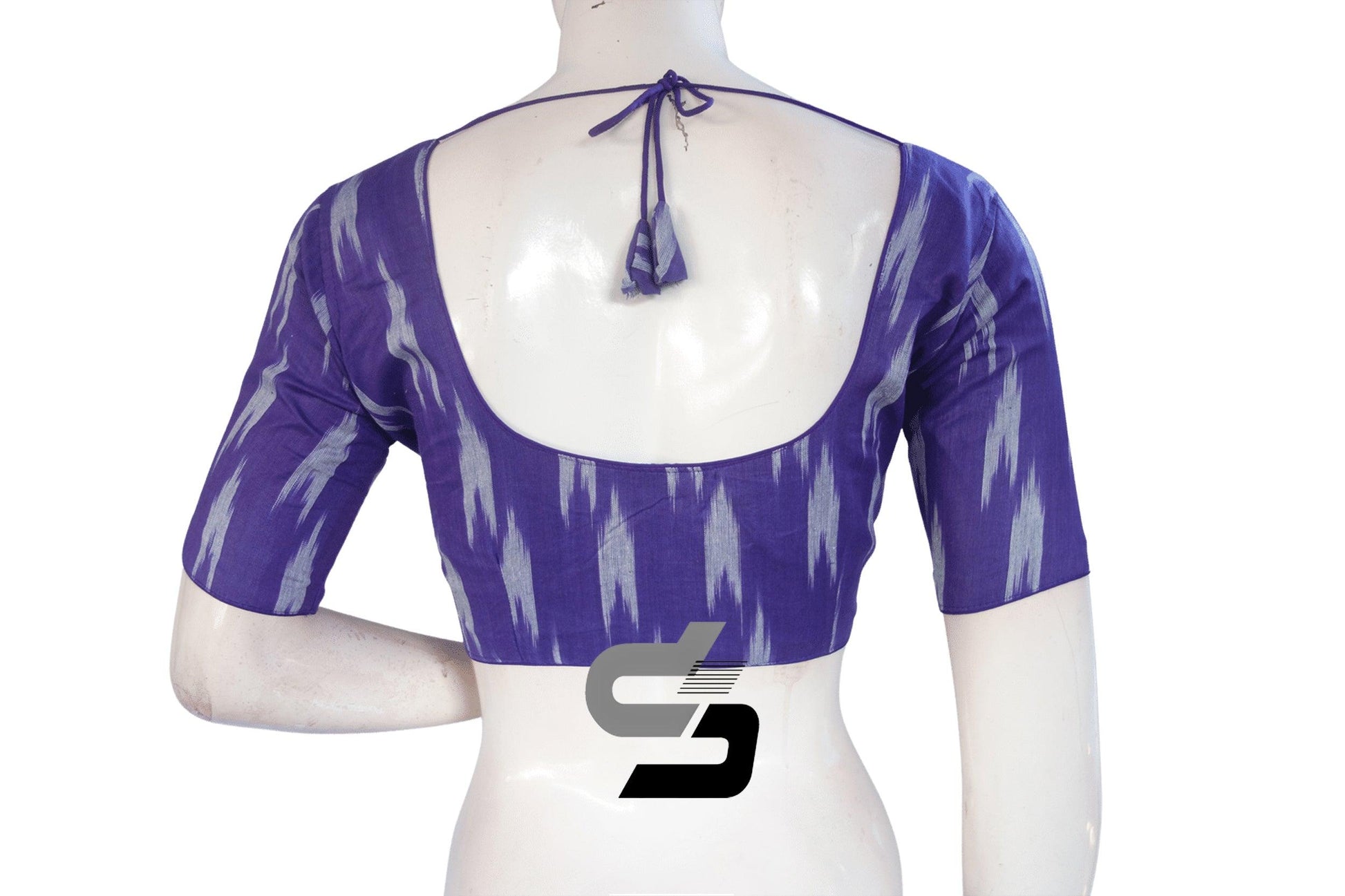 Purple Color Ikkat Cotton Readymade Blouse - D3blouses