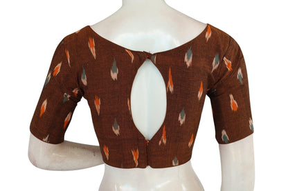 ikkat boat neck designer indian saree readymade blouses 9