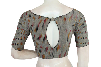 ikkat boat neck designer indian saree readymade blouses 15