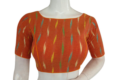 ikkat boat neck designer indian saree readymade blouses 16