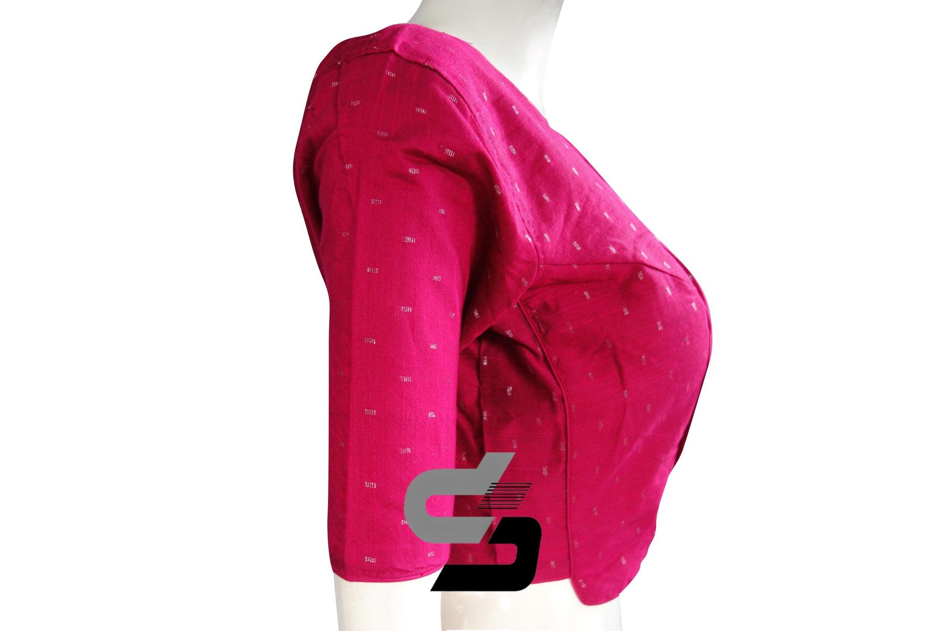 Pink Color Semi Silk Designer Readymade Saree Blouse With Matching Mask - D3blouses