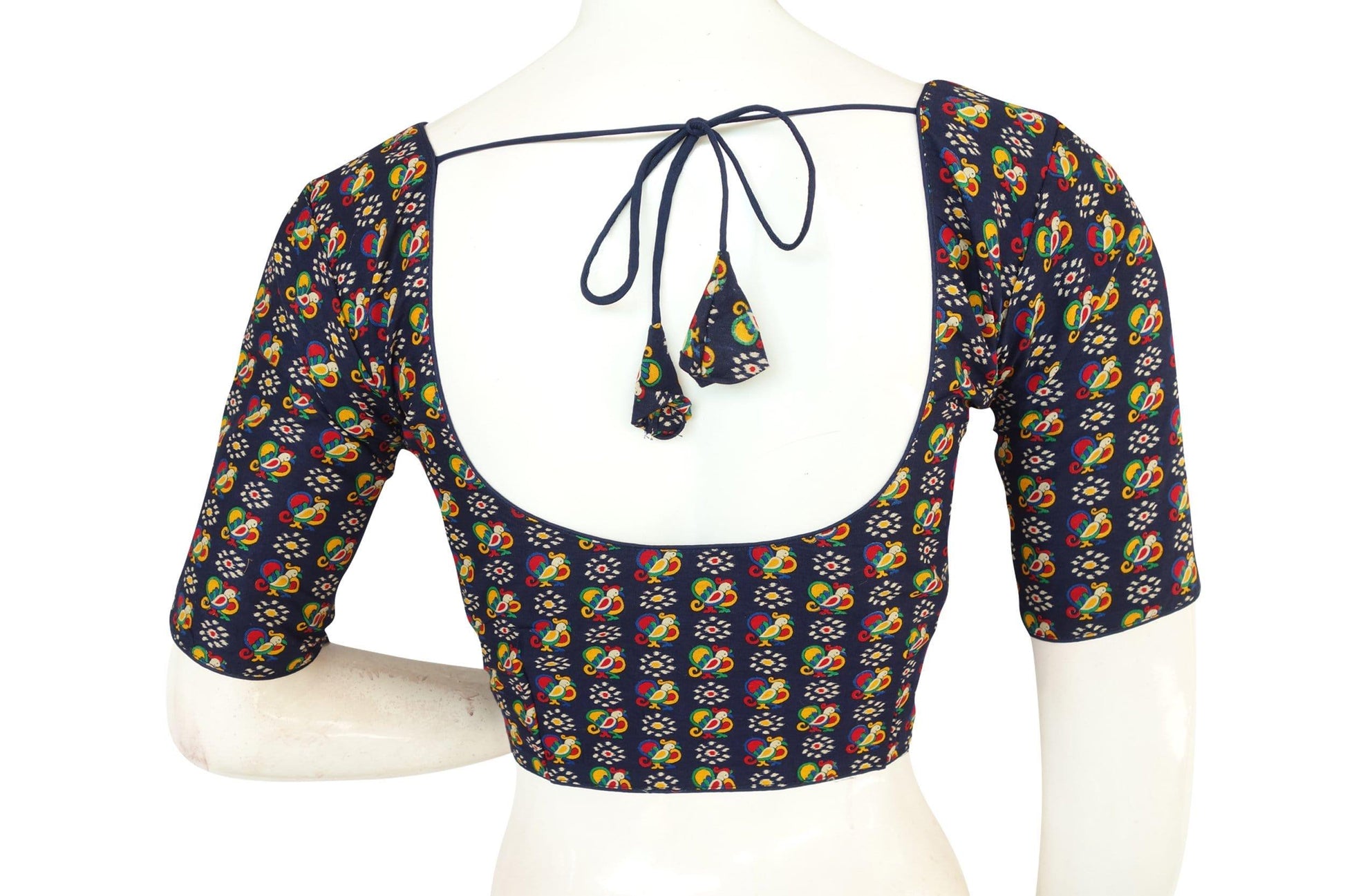 beautiful cotton printed readymade saree blouse 2